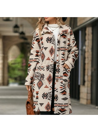 Navajo print coat top
