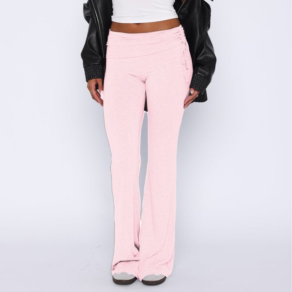 Wensltd Women Bell Bottom High Waisted Slim Fit Yoga Pants