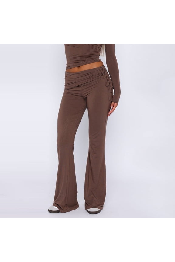 Women Bell Bottom High Waisted Slim Fit Yoga Pants