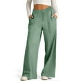 thumbnail image 1 of Wensltd Women Pants Casual Drawstring Wide Leg Lounge Pants Elastic Waist, 1 of 9