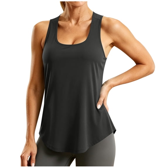 Simua Women Spring Summer Sleeveless Tank Tops Square Neck Pleated Blouse Solid Color Pullover Shirt