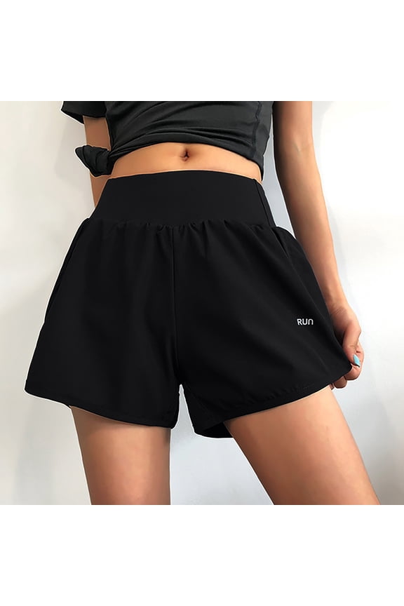 Simua Women's 2-in-1 High Waisted Athletic Shorts | Quick Dry Loose Fit Yoga Running Shorts with Liner