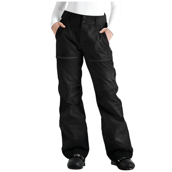 KIHOUT Women's Color Block Pocket Windproof Waterproof Ski Pants - Polyester Sport Snow Trousers (S, M, L, XL, XXL, XXXL) – Wear Over Fleece Base Layers or as Standalone Hiking Pants