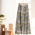 thumbnail image 1 of Wensltd Women's Comfy Pajama Pants Print Casual Thin Wide Leg Lounge Pants, 1 of 3