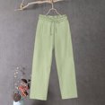 thumbnail image 1 of Simua Women's Cotton Linen Summer Palazzo Pants Flowy Wide Leg Beach Trousers with Pockets, 1 of 3