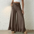 thumbnail image 1 of Simua Women's Drawstring Elastic Waist Flowy Pants - Lightweight Wide-Leg Trousers for Summer & Beach Wear, S-XXL, 1 of 8