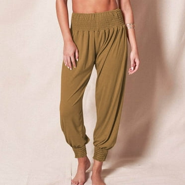 Simua Women's Harem Pants, High Waist Yoga Trousers with Pockets