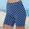 thumbnail image 1 of Simua Women's High Waisted Polka Dot Print Biker Shorts | Stretch Yoga Shorts for Summer Beach & Casual Wear, 1 of 5
