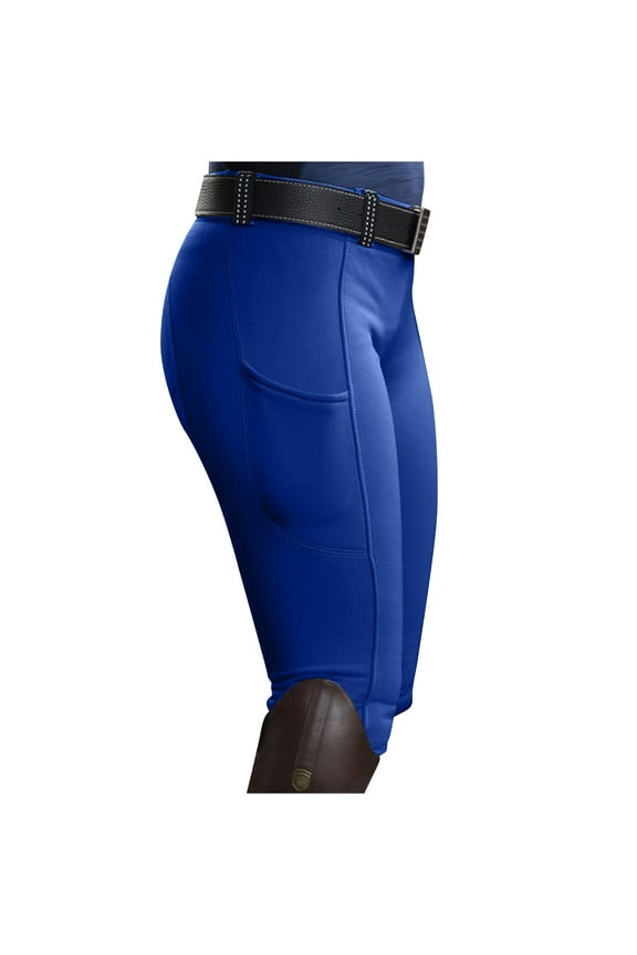 Women's Horse Riding Pants Zipper Pockets Breeches Equestrian Schooling Tights for Women