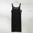 thumbnail image 1 of Simua Women's Loose Summer Nightgowm Solid Color Sleeveless Round Neck Sleepshirts Modal Midi Length Loungewear, 1 of 3