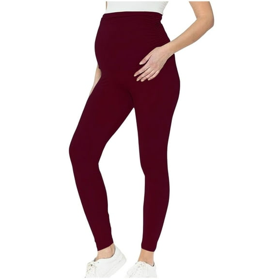 Simua Women's Maternity Leggings Over The Belly Pregnancy Casual Yoga Pants Sports Elastic Belly Support Pants