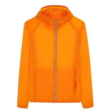 Simua Women's Running Jackets Full Zip Athletic Jackets Workout Gym Yoga Track Jackets with Pockets Orange,XL