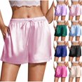 thumbnail image 1 of Simua Women's Silk Satin Pajama Shorts Soft Casual Sleep Shorts Summer Lounge Sleep Pj Short with Pockets, 1 of 5