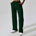 thumbnail image 1 of Simua Women's Solid Color Elastic Waist Wide-Leg Pants - Comfortable Casual Lounge Baggy Pants with Pockets, S-XXL, 1 of 4