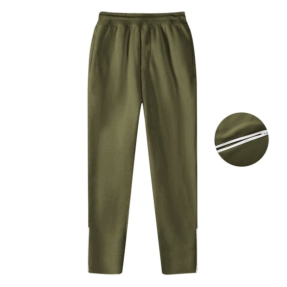 Simua Women's Solid Color Pocket Pants with Ankle Zippers - Elastic Waist Casual Sweatpants for Sports & Daily Wear, S-XXL