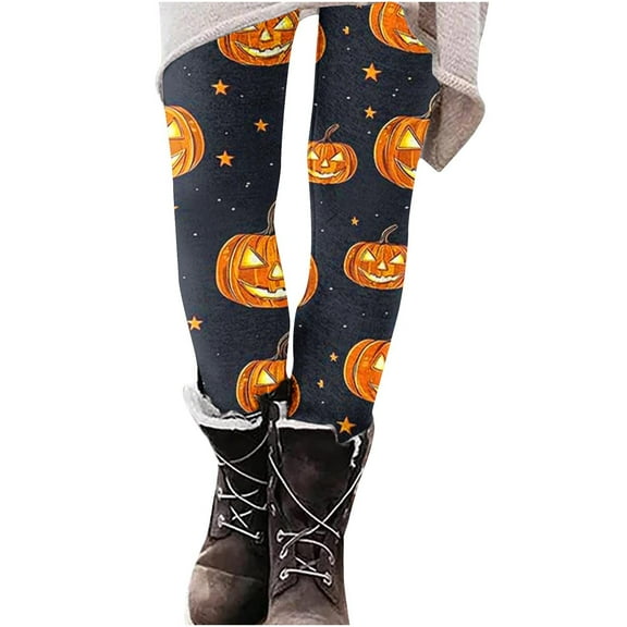 Simua Women's Striped Leggings Stretchy Workout Pants Ugly Christmas Leggings Halloween Party Tights