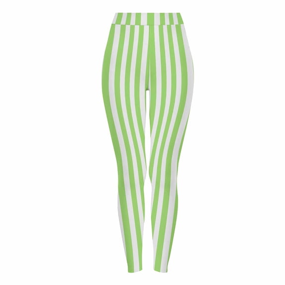 Simua Women's Striped Leggings Stretchy Workout Pants Ugly Christmas Leggings Halloween Party Tights