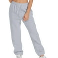 thumbnail image 1 of Simua Women's Sweatpants Straight Leg Drawstring Elastic High Waist Solid Color Trousers with Pockets, 1 of 6