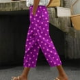 thumbnail image 1 of Wensltd Womens Capris Pants High Waist Drawstring Loose Trousers with Pockets, 1 of 5
