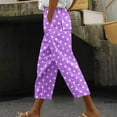 thumbnail image 1 of Wensltd Womens Capris Pants High Waist Drawstring Loose Trousers with Pockets, 1 of 5