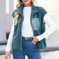 thumbnail image 1 of Simua Womens Fleece Jacket Vest Sleeveless Fuzzy Sherpa Jackets Zip Up Oversized Casual Coats Fall Winter Womens Vest, 1 of 9