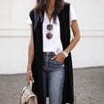 thumbnail image 1 of Simua Womens Long Sweater Vests Sleeveless Open Front Cardigan Vest Long Cardigan Tops Coat for Fall winter, 1 of 6