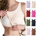 thumbnail image 1 of Simua Womens Ribbed Tank Tops Built in Bra Basic Tank Top Sleeveless Round Neck Undershirt Tank Top, 1 of 8