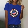 thumbnail image 1 of Simua Womens Summer Casual Short Sleeve Tops Patriotic T-Shirt 4th of July Shirt Fashion Printed Shirt, 1 of 4