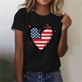 thumbnail image 1 of Simua Womens Summer Casual Short Sleeve Tops Patriotic T-Shirt 4th of July Shirt Fashion Printed Shirt, 1 of 4