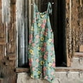 thumbnail image 1 of Simua Womens Wide Leg Rompers Casual Loose Sleeveless Bohemian Beach Jumpsuits Spaghetti Strap Overalls with Pockets, 1 of 5