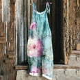 thumbnail image 1 of Simua Womens Wide Leg Rompers Casual Loose Sleeveless Bohemian Beach Jumpsuits Spaghetti Strap Overalls with Pockets, 1 of 5
