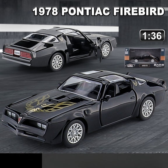 Simualtion 1:36 Pontiac Firebird Alloy Sports Car Model Diecast Metal Toy Vehicles Childrens Toy Collection miniature voiture