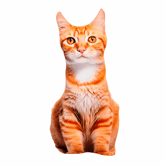 Simulated 3D Cat Pillow Peluche Ornaments- Cat Plush Toy- Room Decor & Plush Pillow for Bedroom Sofa