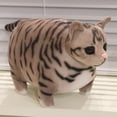thumbnail image 1 of Simulated 3D Super Soft Fat Cat Stuffed Animal，Lifelike Cat Plush Pet Toy Pillow Home Decor Gift, 1 of 8