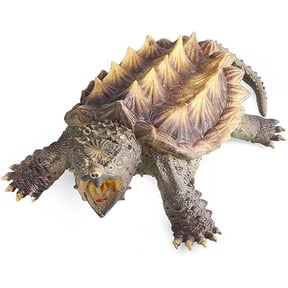 Simulated Alligator Turtle Figurine Plastic Realistic Snapping Turtle Ancient Turtle Model for Birthday Gift