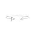 thumbnail image 1 of Simulated Amethyst Sterling Silver Open Arrow Bangle, 1 of 1