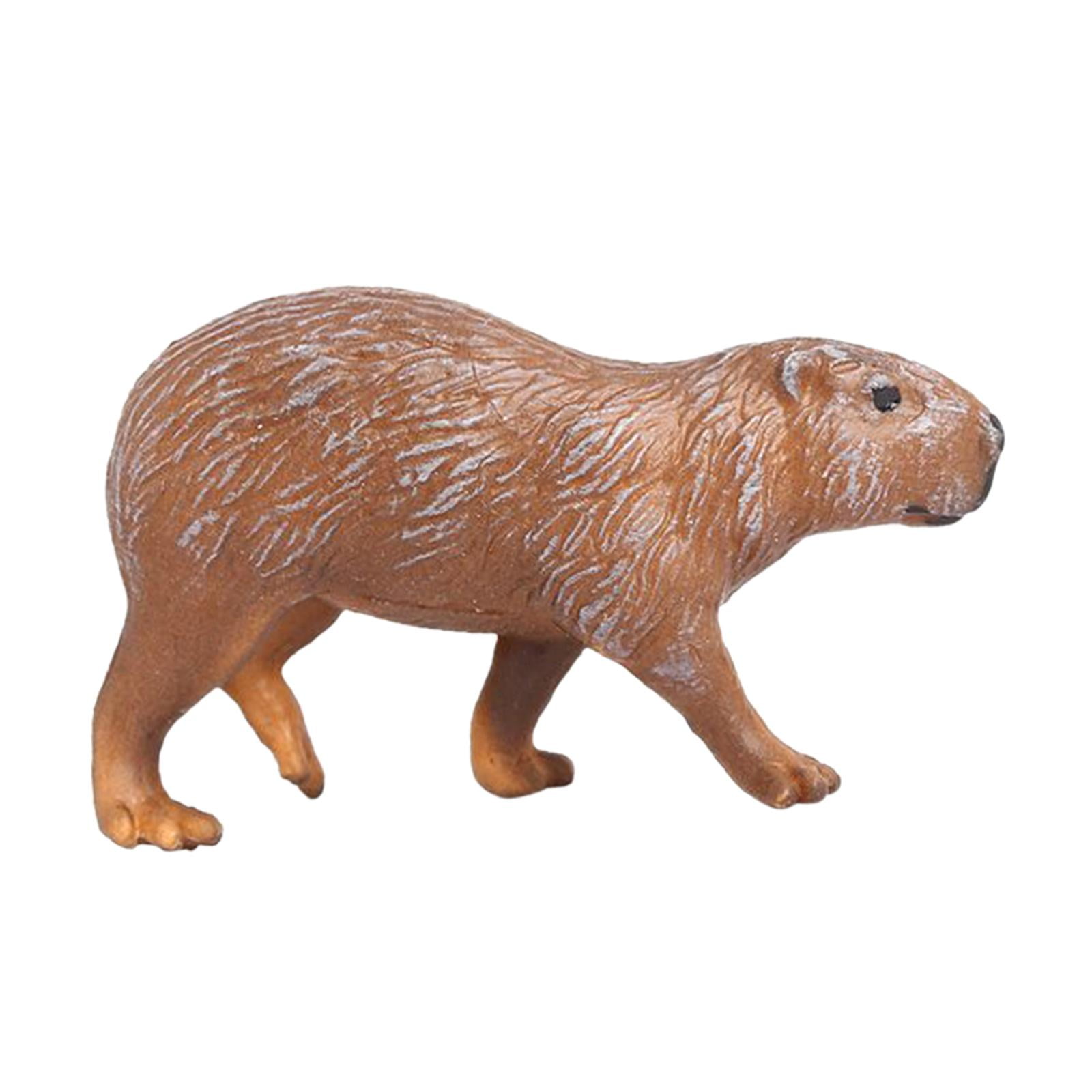 Small Capybara Figurine, Cartoon Sitting/standing Capybara Toy