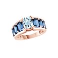 thumbnail image 1 of Simulated Aquamarine & Simulated Blue Topaz CZ Solitaire Engagement Ring In Sterling Silver (4.22 Cttw), 1 of 5