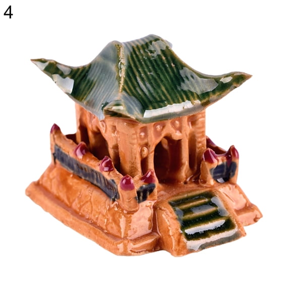 Simulated Architectural Pavilion Miniature Landscape Ornament Home Desktop Decor