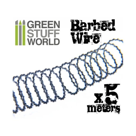 Green Stuff World Simulated Barbed Wire (5m) New