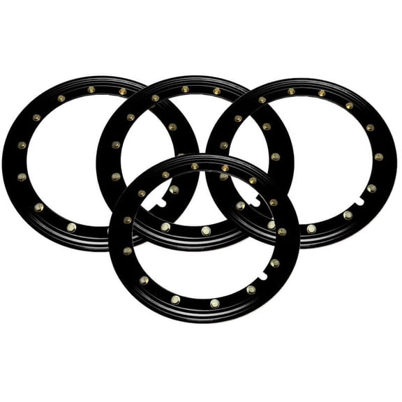 Simulated Beadlock Rings 16 inch - BLACK (Set of 4)