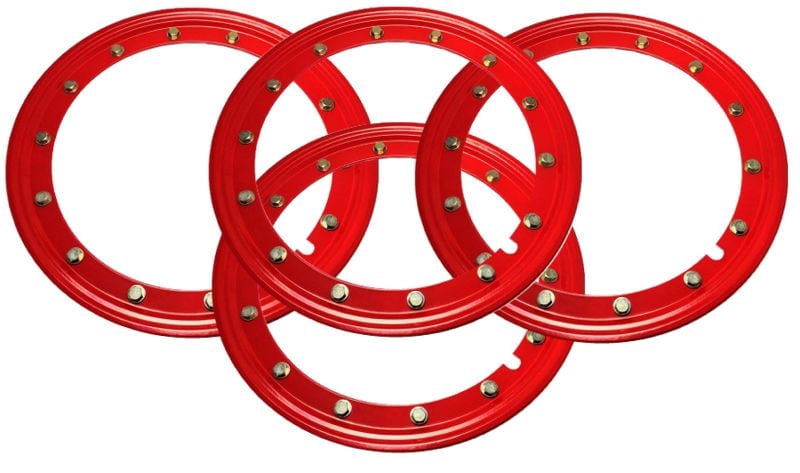 Simulated Beadlock Rings 16 inch - RED (Set of 4) - Walmart.com