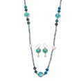 thumbnail image 1 of Simulated Blue Opal Necklace and Earring Set, 1 of 5