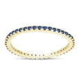 thumbnail image 1 of AFFY Simulated Blue Sapphire Full Eternity Womens Band Ring 14k Yellow Gold Over 925, 1 of 6