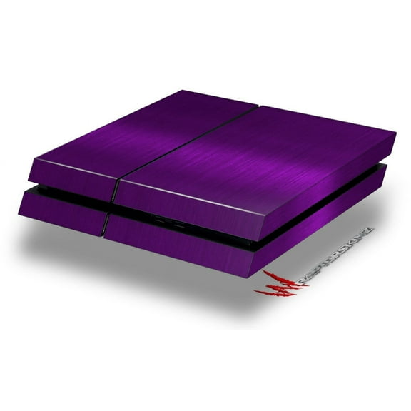 Simulated Brushed Metal Purple - Decal Style Skin fits original PS4 Gaming Console by WraptorSkinz