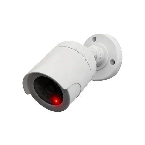 Simulated CCTV Camera with Flashing Light Effect, Rotation, Lightweight Design for Burglar Deterrence