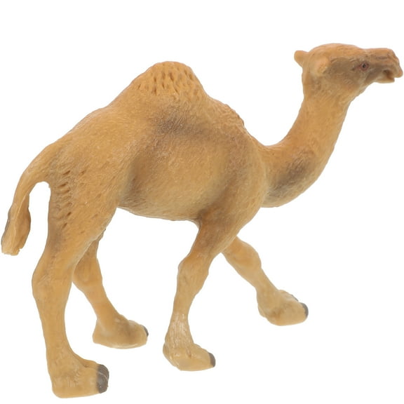 Khaki Camel Model Set for Playing Made of Plastic Great Gift Option 4.5 Inches