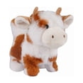 thumbnail image 1 of Simulated Cow Toy Brown Stuffed Cow Plush • Interactive Walking Sound Effects • SoftFabric • Black Orange Collar • Cuddly Decor Gift 10 in, 1 of 1