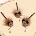 thumbnail image 1 of Simulated Cowhide Tail Mouse Toying Stick with Replacement Head Interactive Cat Teaser for Hunting Instincts and Solo Play, 1 of 7