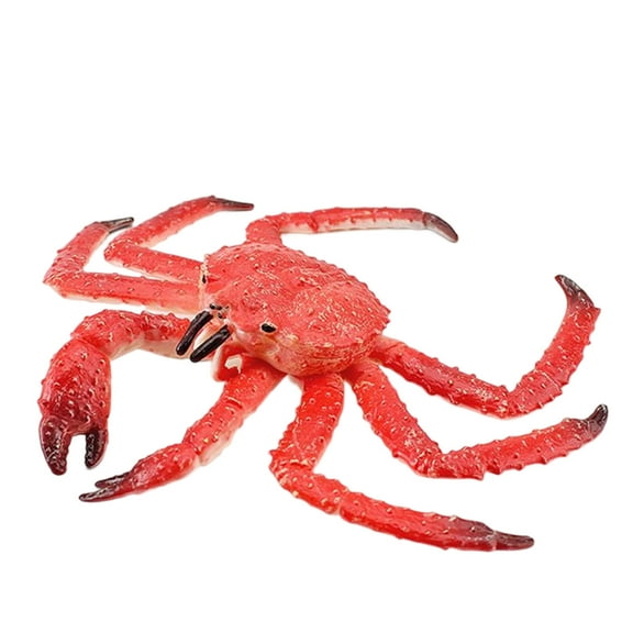Simulated Crab Model Plastic Sea Animal Toy, Lifelike Decor for Aquarium Party, Educational Gift for Kids